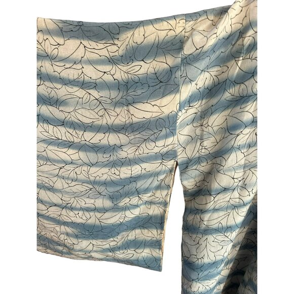Vintage Japanese Blue Floral Kimono Jacket 100% Silk Beautiful Artisan Stitching - Picture 4 of 11
